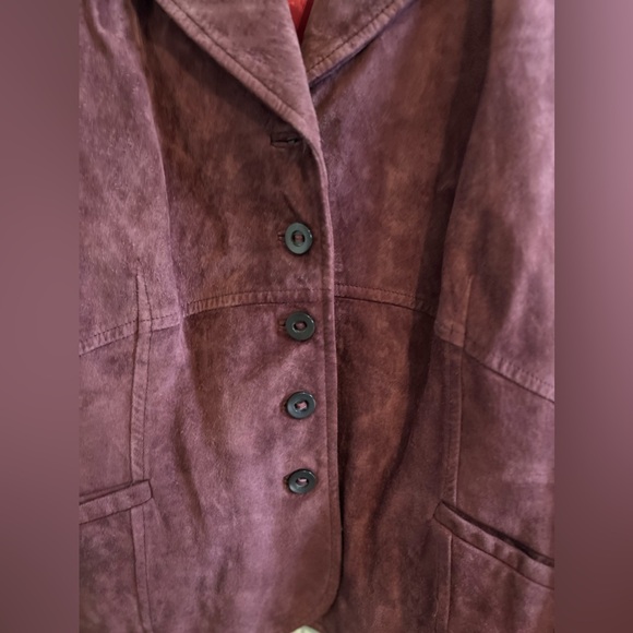 Women's Vintage I.E. Petite Mauve 100% Leather Jacket Size PXL (US 12-14) - Picture 15 of 16